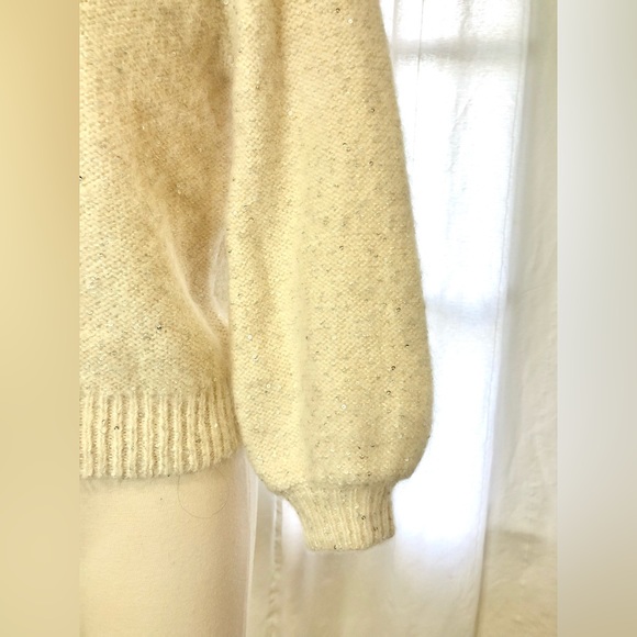 Banana Republic Sparkly V-neck Sweater with Bell Sleeves - Picture 4 of 7